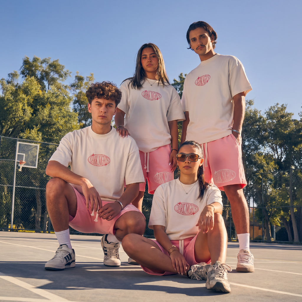 White Pink Orka Nights Oversize Set